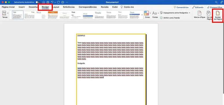How to insert a frame into a Word document (Image: Screenshot/Guilherme Haas/Canaltech) How to insert a frame into a Word document (Image: Screenshot/Guilherme Haas/Canaltech)