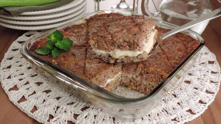 Kibbeh on a filled platter Kibbeh on a filled platter