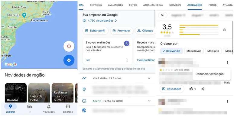 Flag a review to have it removed from Google (Image: Screenshot/Thiago Furquim/Canaltech) Flag a review to have it removed from Google (Image: Screenshot/Thiago Furquim/Canaltech)