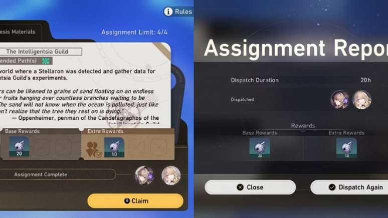 Bot&atilde;o despachar novamente em Honkai: Star Rail.