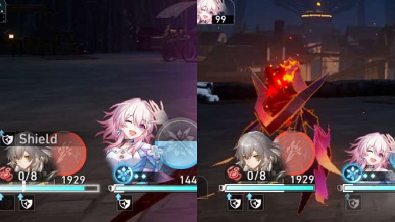 Indicador de escudo (Shield Indicator) em Honkai: Star Rail.