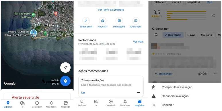 Report a malicious review about your business on Google (Image: Screenshot/Thiago Furquim/Canaltech) Report a malicious review about your business on Google (Image: Screenshot/Thiago Furquim/Canaltech)