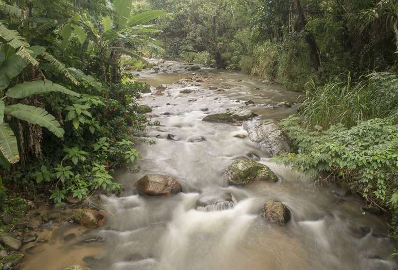 Trecho do Rio Maca&eacute; que passa pela cidade de Lumiar