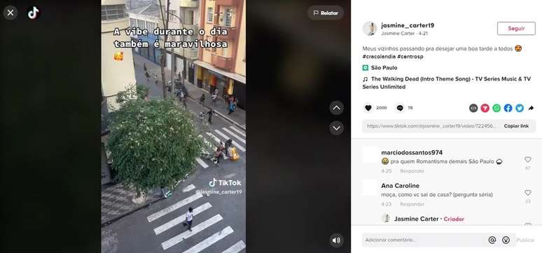 Usuária se aproveita de vulnerabilidade de pessoas na Cracolândia para hitar no TikTok