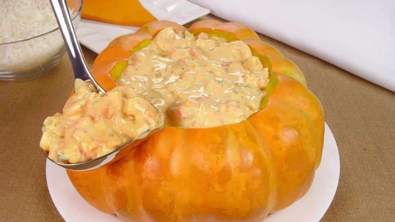 Shrimp in pumpkin: an easy and very tasty recipe