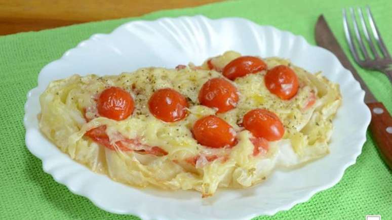 Pizza de repolho fit