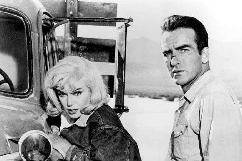 Marilyn Monroe e Montgomery Clift em Os Desajustados (1961). (