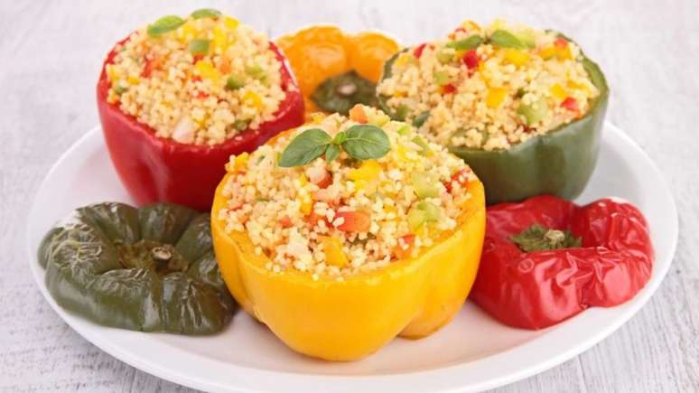 Salada de quinoa com piment&atilde;o