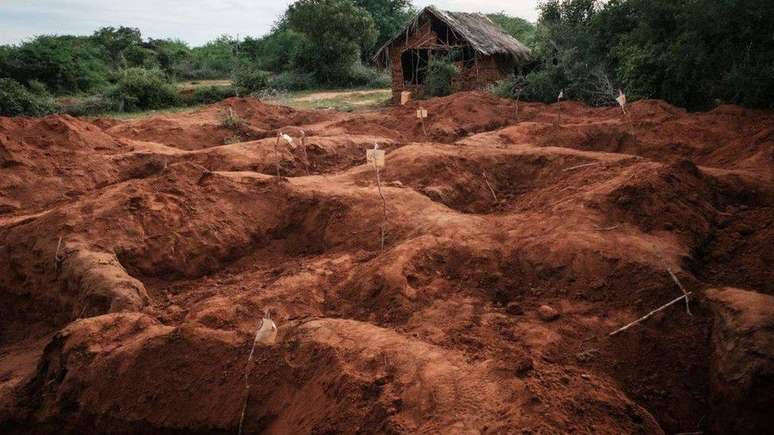 Até agora, mais de 200 corpos foram exumados de covas coletivas na floresta de Shakahola