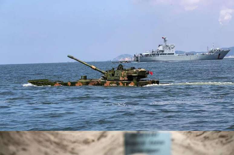 A China intensificou sua demonstra&ccedil;&atilde;o de for&ccedil;a nas &aacute;guas ao redor de Taiwan