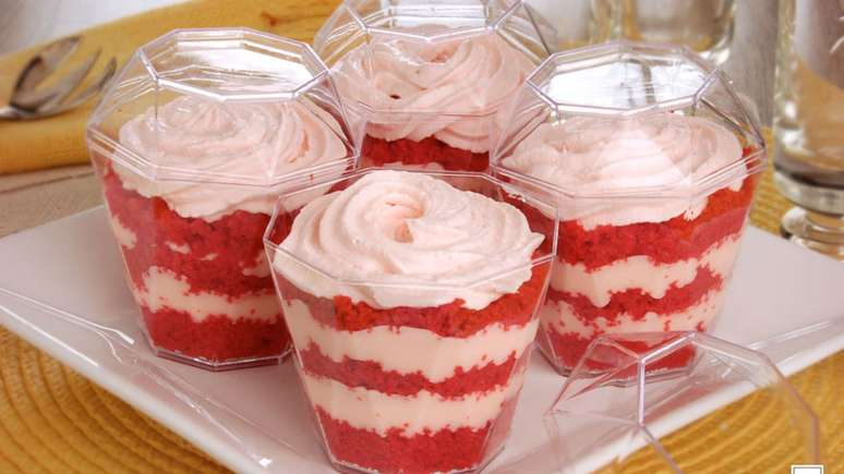 Bolo red velvet no potinho