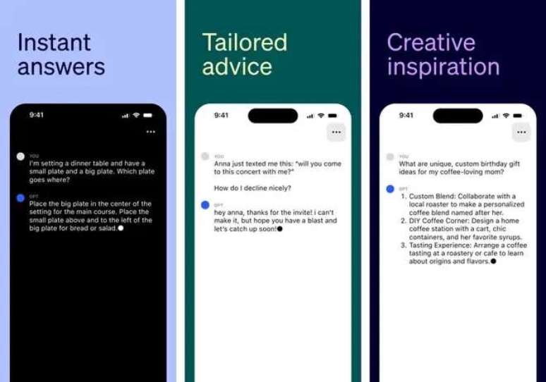 iPhone owners can use the native iOS ChatGPT app (Image: Disclosure/OpenAI) iPhone owners can use the native iOS ChatGPT app (Image: Disclosure/OpenAI)