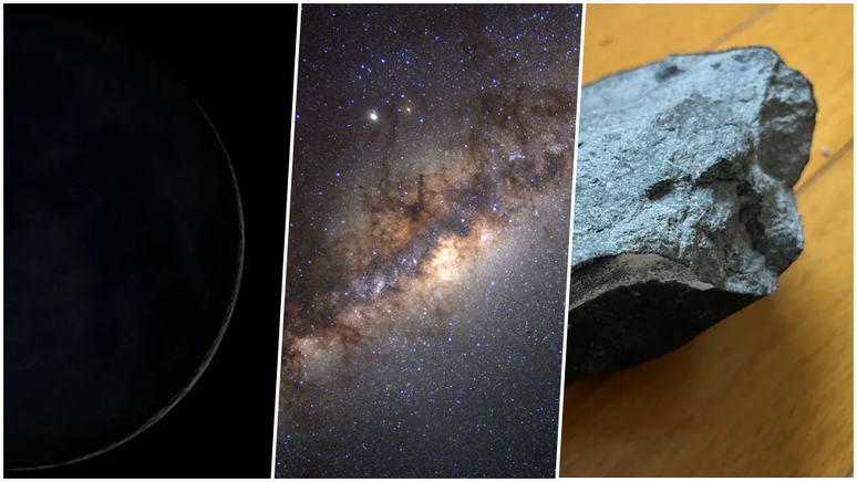 The sky is not the limit!  |  Black Moon, form of the Milky Way, e+ meteorite