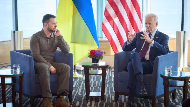 Zelensky com Joe Biden no Japão; Ucrânia foi principal tema do G7