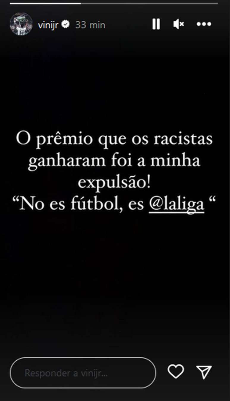 Não é futebol, é desumano”, diz Vini Jr. em crítica a LaLiga