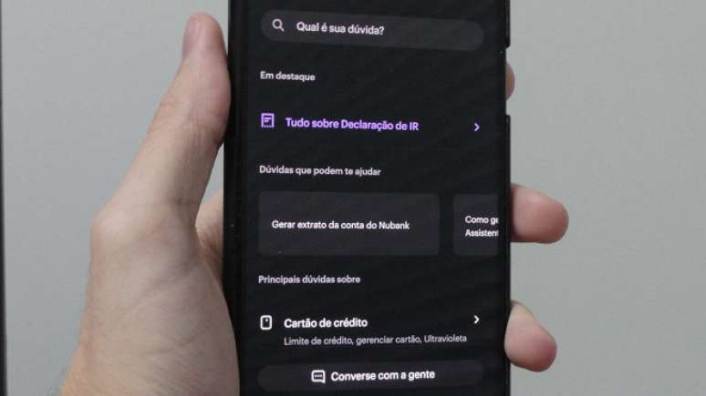 Passo 02 - Como conversar com o Nubank pelo chat no aplicativo.
