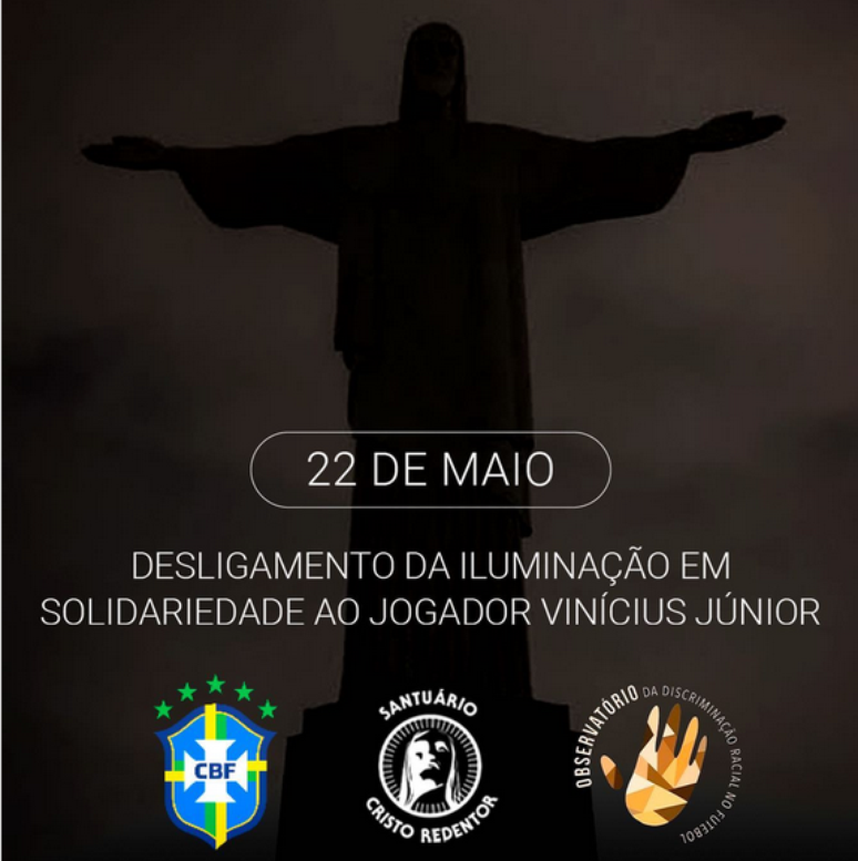 A&ccedil;&atilde;o em solidariedade a Vini Jr &ndash; Reprodu&ccedil;&atilde;o/Instagram