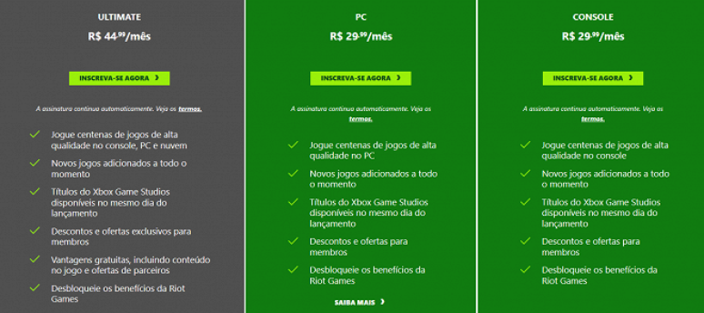 A Microsoft possui planos a partir de R$ 30,00 mensais 