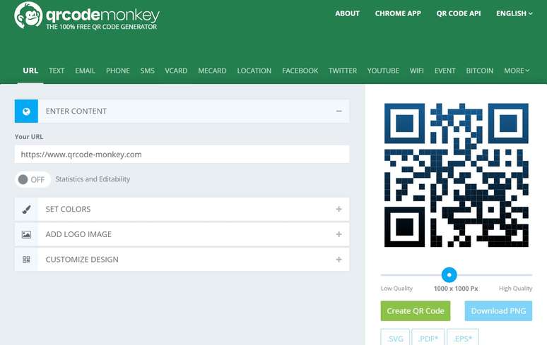 Sites são intuitivos e permitem a criação de QR codes para diferentes finalidades