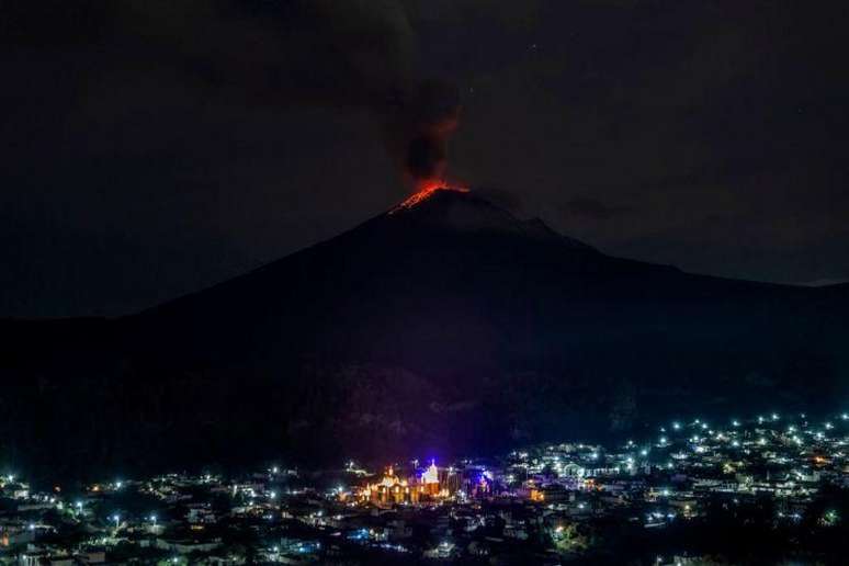 O povoado de Xalitzintla, aos pés do vulcão Popocatépetl