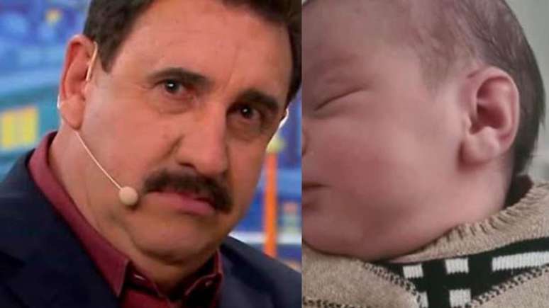 Ratinho e seu neto Davi