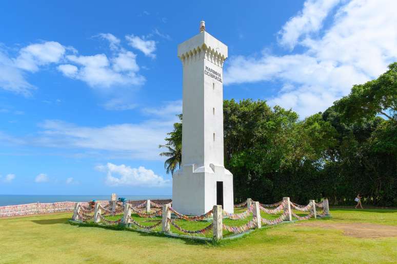 Farol de Porto Seguro &eacute; o local onde os portugueses estiveram pela primeira vez no pa&iacute;s 