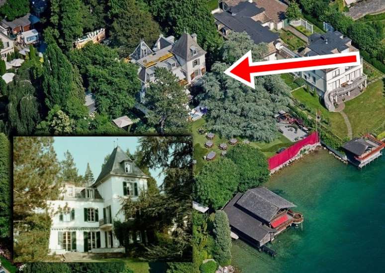 A mansão em formato de castelo onde Tina e o marido viveram muitos anos, perto de Zurique