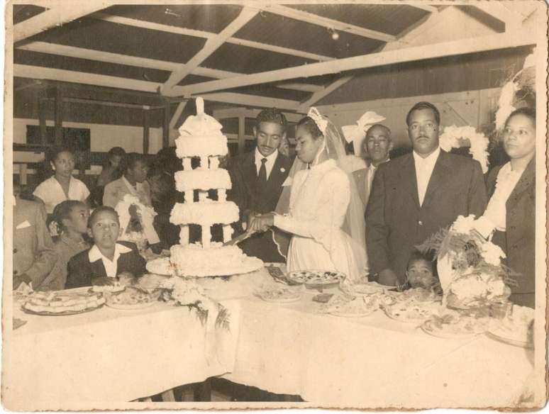 Casamento de Laudelina de Campos Mello em Poços de Caldas, final da década de 1920.