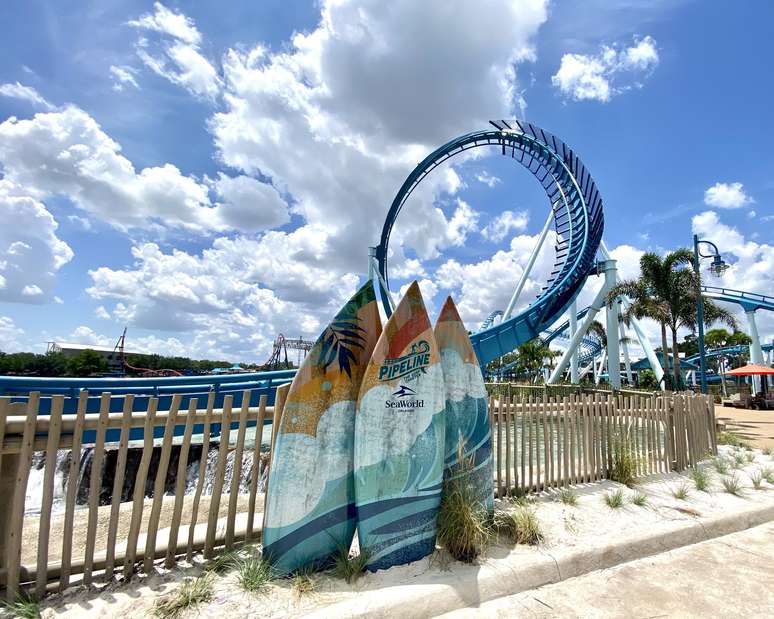 We’re on SeaWorld’s new surf coaster