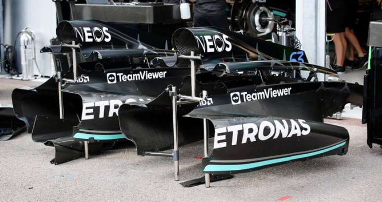 Novas laterais da Mercedes W14