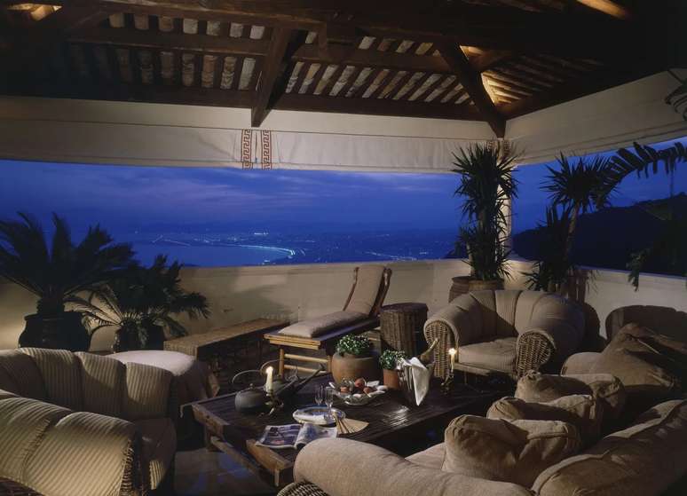 One of the terraces of Tina Turner's villa, with breathtaking views of the Mediterranean Sea