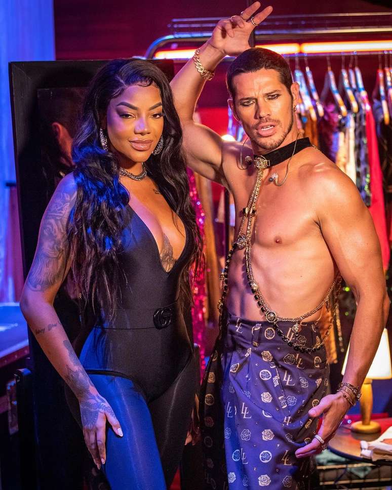 Ludmilla e José Loreto caracterizado como Lui Lorenzo