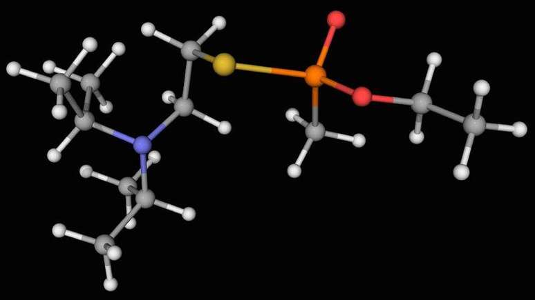 VX nerve agent molecule VX nerve agent molecule