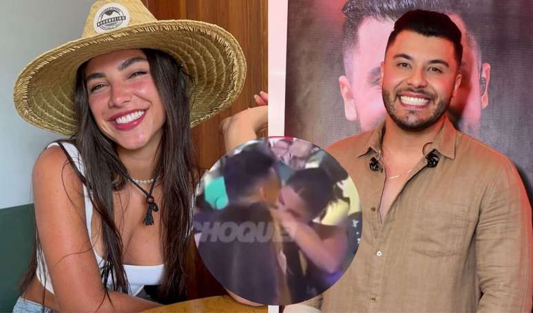 Gabriela Versiani e Murilo Huff são vistos agarradinhos em show.