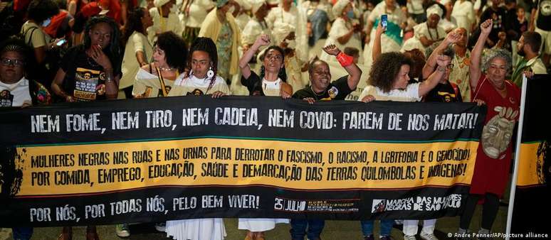 Protesto contra violência racial e de gênero em São Paulo, 25/07/2022