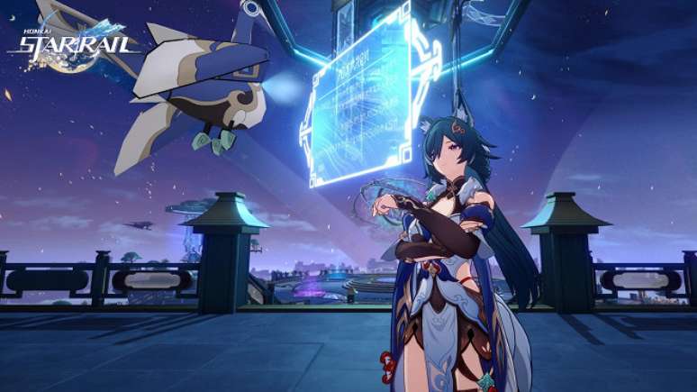 Personagem Yukong, timoneira da Comiss&atilde;o de Explora&ccedil;&atilde;o do C&eacute;u em Genshin Impact 1.1.