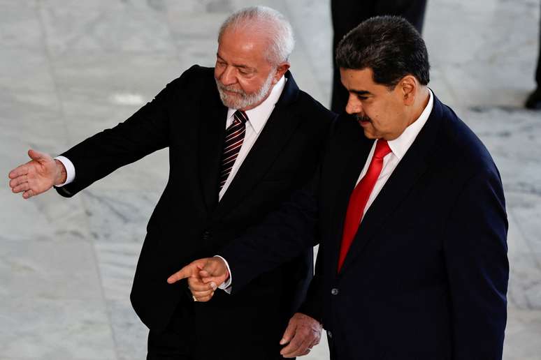 Presidentes Nicolás Maduro e Luiz Inácio Lula da Silva 