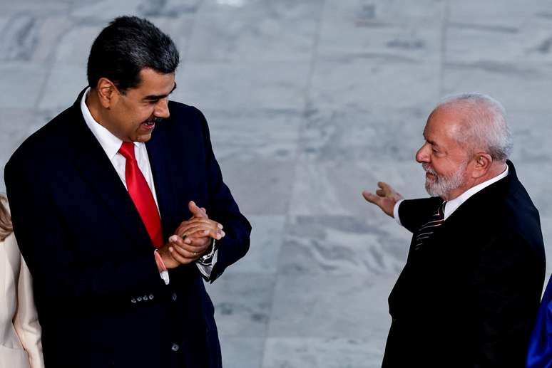 Presidentes Nicolás Maduro e Luiz Inácio Lula da Silva