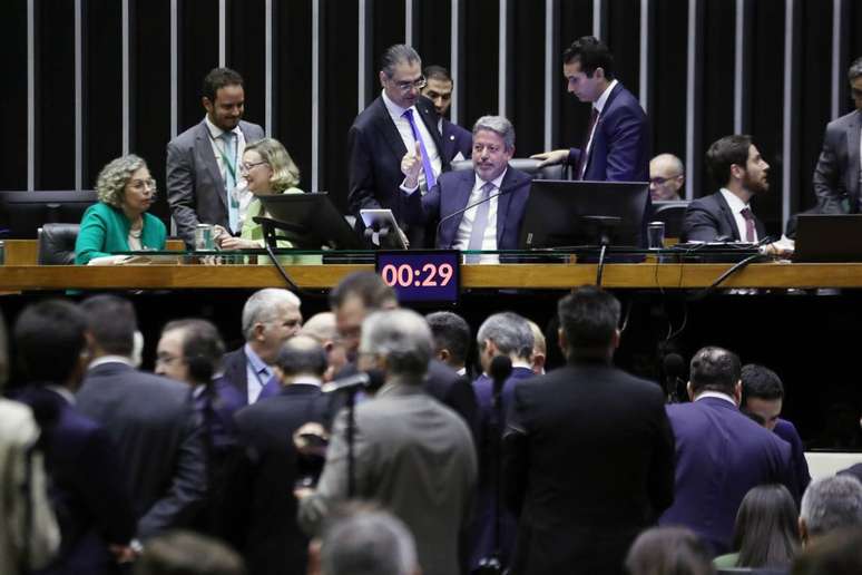 BRASILIA DF NACIONAL CAMARA ARTHUR LIRA 02/05/2023 - Plenário - Sessão Deliberativa Extraordinária - Ordem do dia 02/05/2023 - Sessão para a votação de propostas legislativas. Presidente da Câmara dos Deputados, Arthur Lira FOTO BRUNO SPADA AGENCIA CAMARA