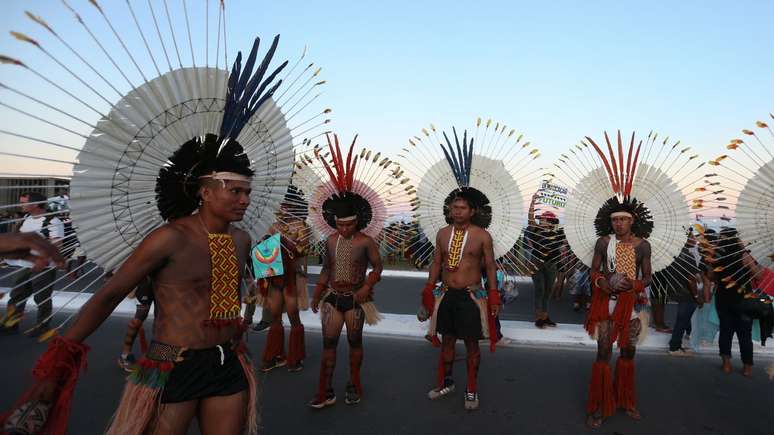 Indígenas estão protestando contra o marco temporal