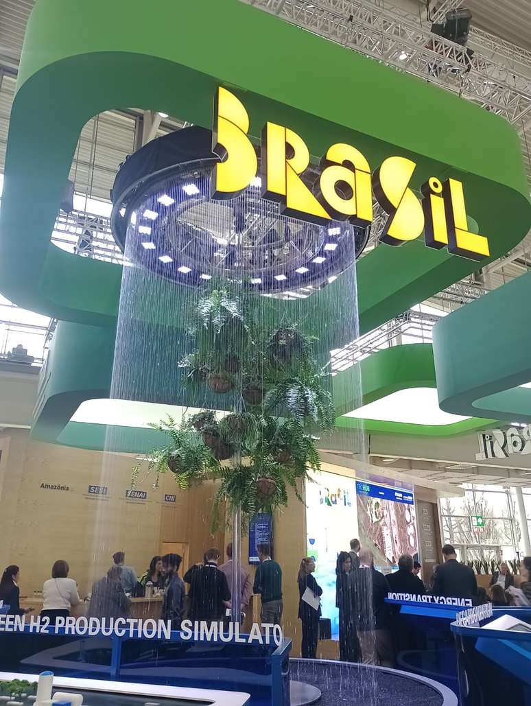 Estande do Brasil na feira de Hannover, na Alemanha