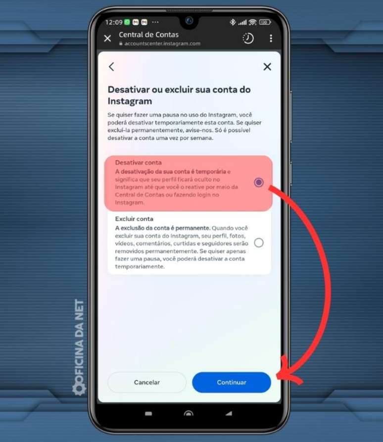 Passo 7 de: Como desativar o Instagram pelo celular