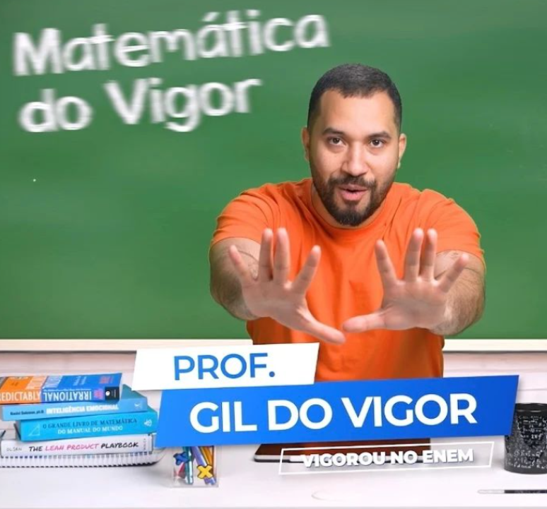 Gil do Vigor vai dar aula de matemáticas para ajudar preparo de jovens no Enem 