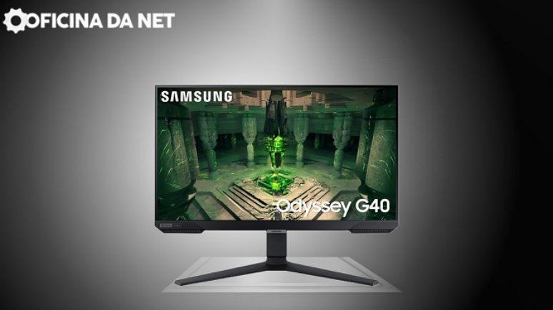 Quem comprar o Book 3 Ultra ganha esse Monitor Odyssey G40 de 27 polegadas