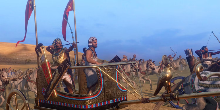 Em Total War Pharaoh, mobilidade no campo de batalha é fundamental