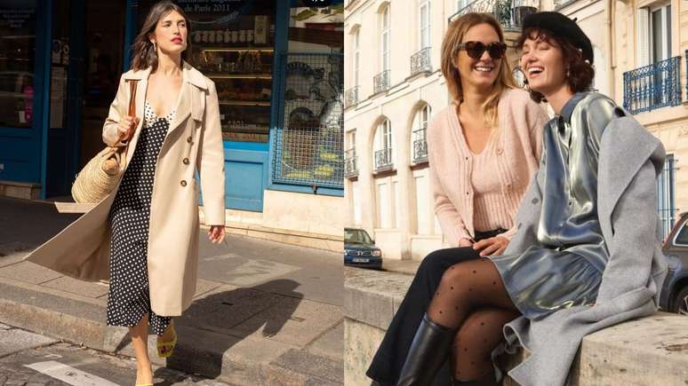 Algumas peças podem deixar o seu guarda-roupa com um ar bem parisiense - Fotos: Instagram / @jeannedamas e @leabonleabon