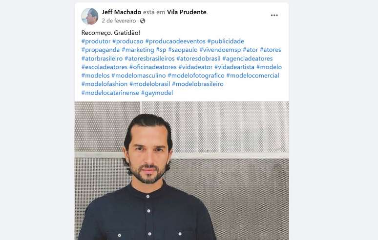 Postagem foi feita após assassinato de Jeff Machado