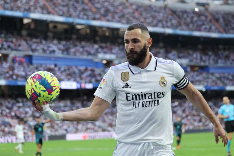 Karim Benzema, após um casamento de sucesso e títulos,  não seguirá no Real Madrid –  Thomas Coex / AFP via Getty Images