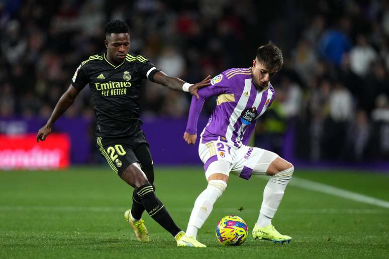 Vin&iacute;cius J&uacute;nior sofreu ofensas racistas em partida contra Valladolid, em dezembro passado &ndash; Angel Martinez/Getty Images