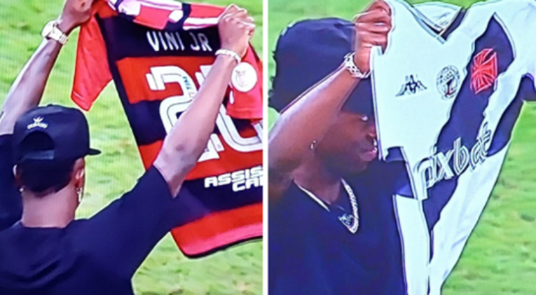 Watch the video: Vini Jr, at the Maraca, on the field with the shirts of Fla and Vasco